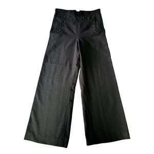 US Navy Sailor Pants Womens 31 R Uniform Dress Wool Button Cracker Jack Blue